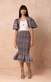 VENEZIA MIDI SKIRT - PACIFIC PLAID
