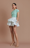 AYDA SKIRT - WHITE POLKA
