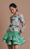 FREYJA TOP - GREEN FLORAL