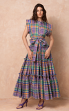 AKITA LONG DRESS - PURPLE PLAID (PRE ORDER)