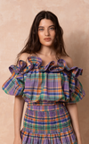 VIERA TOP - PURPLE PLAID