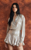 GOBI SKIRT - GOLD SATIN