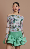 FREYJA TOP - GREEN FLORAL