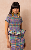 APULIA TOP - PURPLE PLAID