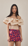 IBIZA TOP - CREAM POPLIN