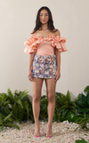 ISADORA TOP - PEACH LINEN