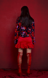 MALIA SKIRT - DARK RED