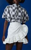 CAMIA TOP - BLACK CHECKERED