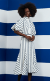 MIKO SKIRT - BLUE CORDED STRIPES