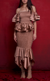 TUVALU SKIRT - LATTE SATIN