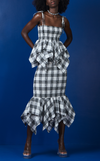 TUVALU SKIRT - BLACK CHECKERED