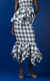 TUVALU SKIRT - BLACK CHECKERED