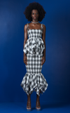 TUVALU SKIRT - BLACK CHECKERED