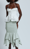 TUVALU SKIRT - GREEN STRIPES