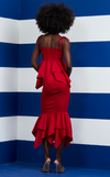 TUVALU SKIRT - RED POPLIN