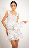 Firenze Peplum Top - Polka Print