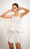 Firenze Peplum Top - Polka Print