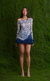 KORA TOP - BLUE BAROQUE