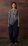 KORA TOP - BLACK VEINS