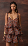 ACAPULCO MINI DRESS - TERRACOTTA FLORAL