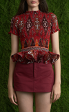 APULIA TOP - RED AZTEC