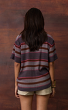 SAN REMO POLO w/ EMBLEM - LILAC STRIPES