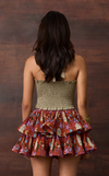 AYDA SKIRT - ORANGE FLORAL