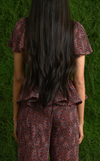 SYDNEY TOP - VERMILION GREEN LOTUS