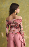 FREYJA TOP -  RED FLORAL (PRE ORDER)