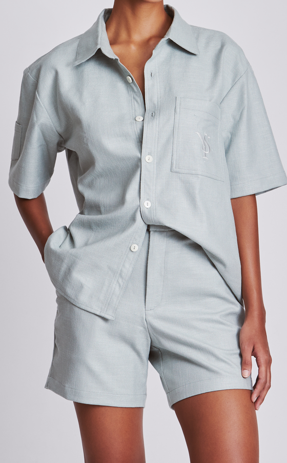 GORIO SHORTS - SAGE LINEN