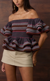 ROMA TOP - LILAC STRIPES