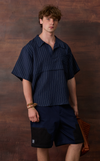 LUANG PRABANG TOP - NAVY PINSTRIPES