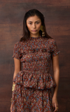 MATERA TOP - TERRACOTTA FLORAL