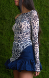 KORA TOP - BLUE BAROQUE