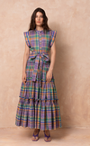 AKITA LONG DRESS - PURPLE PLAID (PRE ORDER)