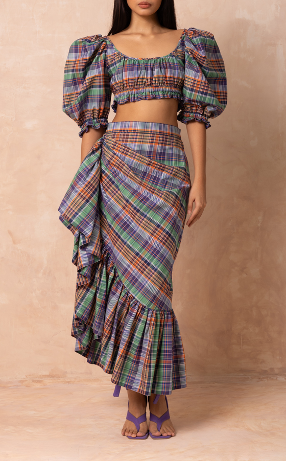 MARRAKESH SKIRT - PACIFIC PLAID