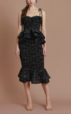 VENEZIA MIDI SKIRT -  VINTAGE BLACK FLORAL