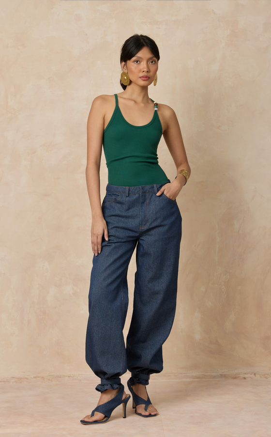 BHUTAN TANK TOP - MOSS