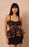 NAMIBIA TOP - BLACK BAROQUE