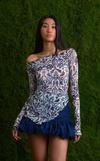 KORA TOP - BLUE BAROQUE