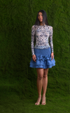 ARA LONG SLEEVES TOP - BLUE BAROQUE