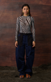 ARA LONG SLEEVES TOP - BLACK VEINS