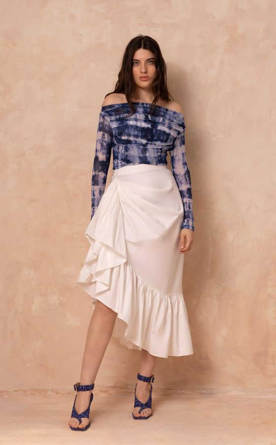 FREYJA TOP -  BLUE TIE DYE (PRE ORDER)