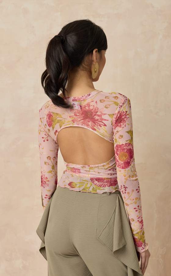 BAGHDAD LONG SLEEVES - PINK FLORAL (PRE ORDER)