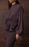 SENEGAL TOP - PURPLE CHEVRON