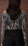 FREYJA TOP -  BLACK VEINS