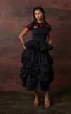 CATTLEYA SKIRT - BLACK SEERSUCKER (PRE ORDER)