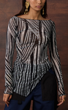 KORA TOP - BLACK VEINS