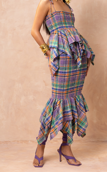  TUVALU SKIRT -  PURPLE PLAID
