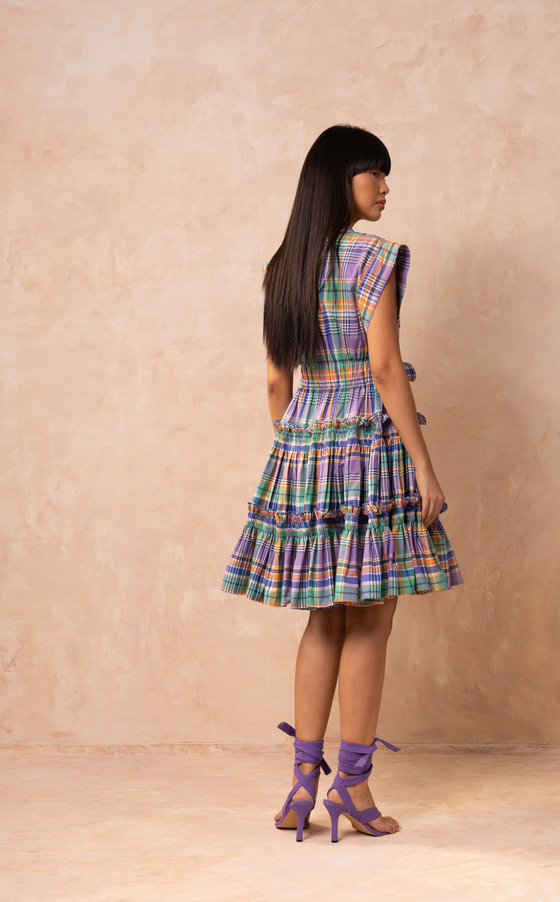 AKITA DRESS - PURPLE PLAID (PRE ORDER)